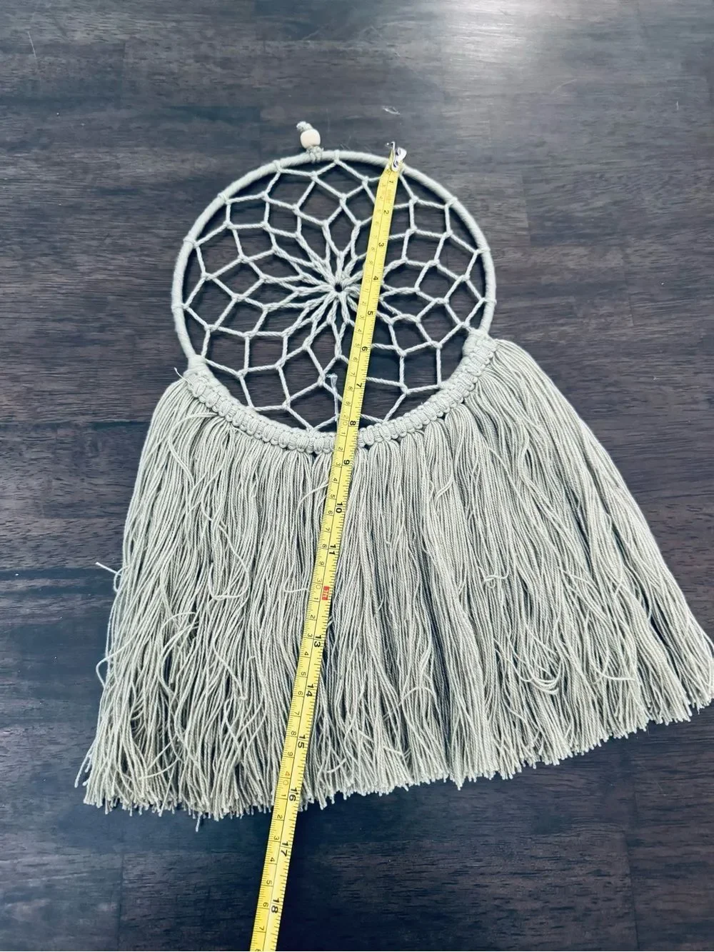 Boho Macrame Sage Green Dreamcatcher Wall Hanging Decor